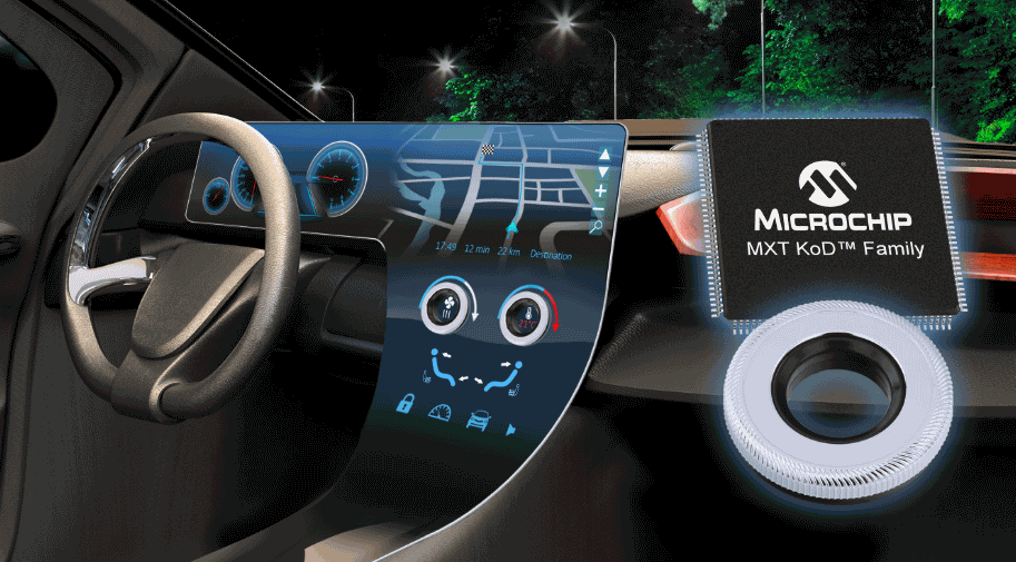 Microchip发布全新maXTouch®显示屏旋钮（KoD™）触摸控制器系列产品-芯城品牌采购网